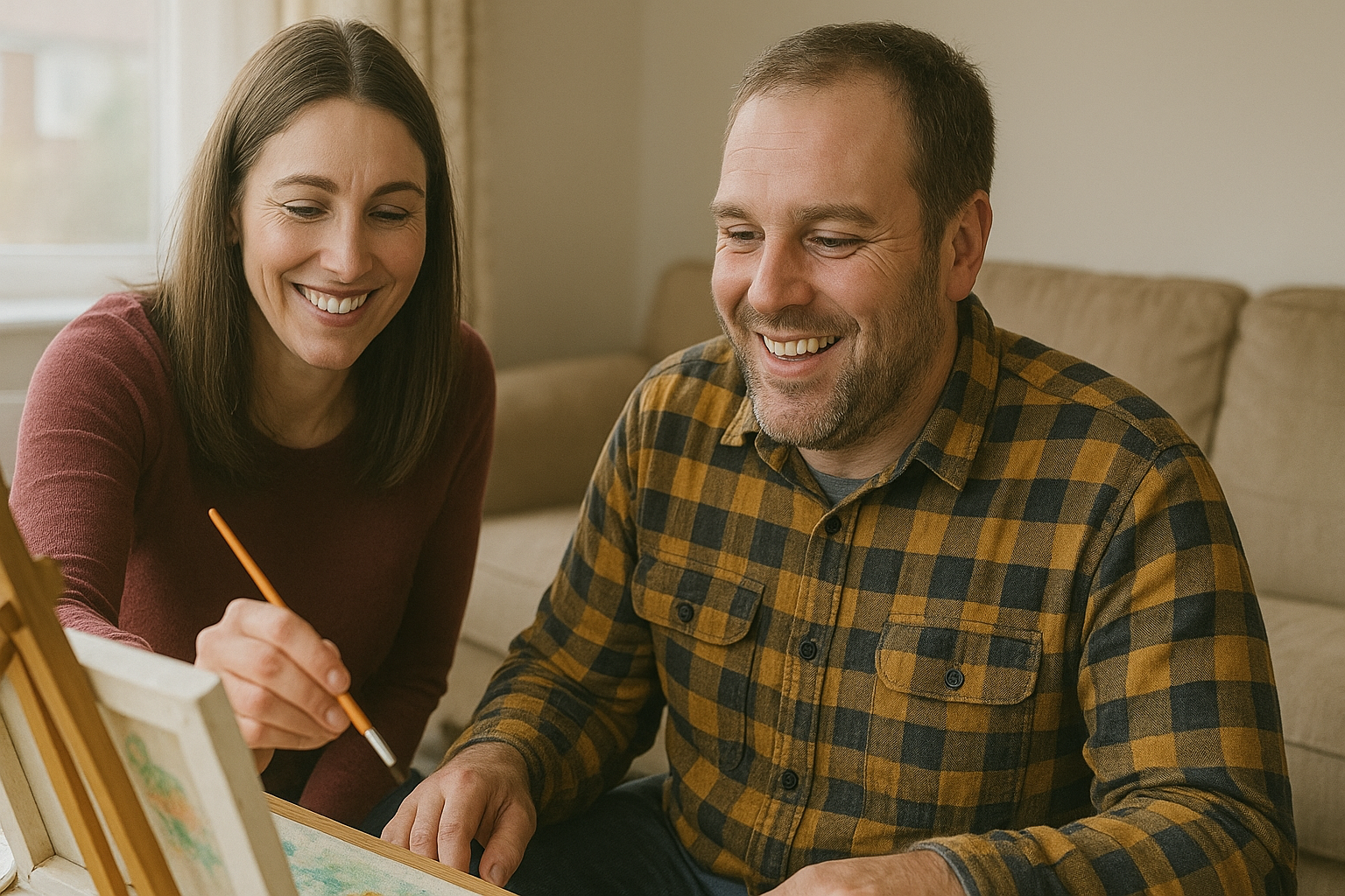 A healthcare professional and a client planning care together at a table.